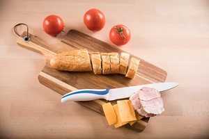 Acacia Wooden Thin Kitchen Cutting Boards with Round Hole Chopping Board for Vegetables Meat Cheese Fruit Food Serving Platter - Product Image 4