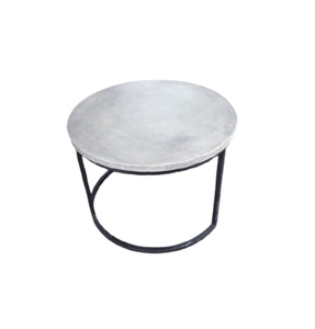 Table à manger ronde à cadre en métal d'usine avec dessus en béton de marbre utilisation de salon de maison disponible e Grcconcretefurniturevietnam.com - Product Image 1