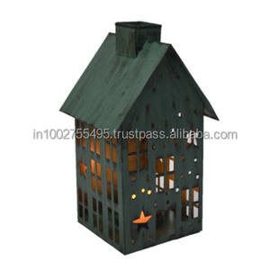 Iron Handmade <b>Tea</b> <b>Light</b> Holder Hut Design Different Finishes Home Pillar <b>Christmas</b> Holiday Halloween Decorations Candle Holders - Product Image 3