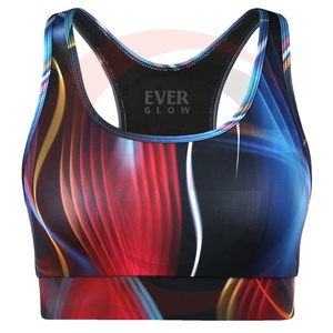 Soutien-gorge personnalisé à Sublimation pour femmes, conception Unique, haut de Sport, vêtement de Fitness, respirant, - Product Image 1