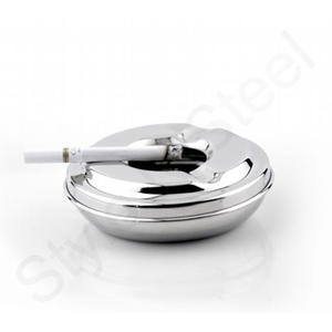 Cendrier Priya Cendrier en acier inoxydable Cendrier à cigares Cendrier rond de table en acier inoxydable au prix de gros - Product Image 1