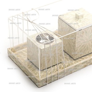 ไม้ม็อบคาร่าทำด้วยมือพร้อมกล่องใส่เครื่องหอมบาคูร์ทรงสี่เหลี่ยมฝาปิดอะคริลิคพร้อมกล่องเก็บ - Product Image 4