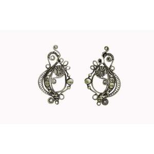 Treanding-pendientes grandes étnicos, Plata hecha a mano, aspecto redondo - Product Image 4