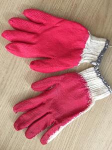 Guantes de punto de Algodón con revestimiento de látex natural para protección de manos y brazos - Product Image 5