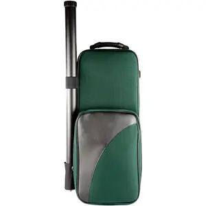 Großer erweiterbarer Forest Green Violin Case für Noten mit 2 einziehbaren, gepolsterten Rucksack gurten