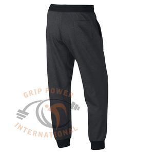 Pantalon gris taille moyenne en coton coupe ajustée décontracté pour homme avec cordon de serrage noir léger pour un lavage en plein air foncé - Product Image 2