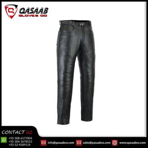 Pantalon de course en cuir PU, pantalon de moto en cuir avec logo personnalisé, anti-boulochage, pantalon coupe-vent pour l'extérieur - Product Image 3