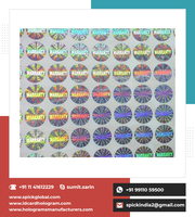 Autocollants adhésifs personnalisés holographiques à faible MOQ, finition brillante en PET, anti-contrefaçon, certifiés ISO9001 2015 pour l'agriculture