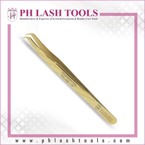 Vetus — pinces à épiler pour Extension de cils, pincettes à pointes étroites, de couleur or, nouveau Design, pour cils, Volume élevé - Product Image 3