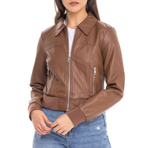 Mujeres chaqueta de cuero con 100% PU de cuero al aire libre chaqueta con mejor Material - Product Image 1