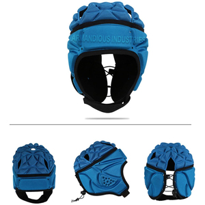 Casco de rugby de carcasa blanda personalizable con diseño de bandera de fútbol Logotipo de material EVA para protección facial en colores personalizables - Product Image 4