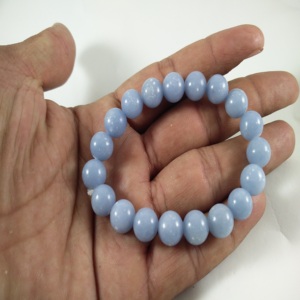 Pulsera de cuentas de Angelita de gran calidad, hermosas piedras preciosas de cristal natural talladas, piedra semipreciosa artesanal, amor - Product Image 1