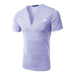 เสื้อยืดคอวีพิมพ์ลายสำหรับผู้ชาย,เสื้อคุณภาพดีสะดุดตา - Product Image 5