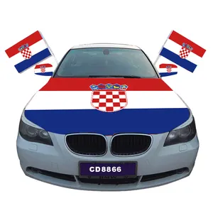 promotional item car hood mirror cover flag america USA France Germany Brazil Uruguay hood flag Croatia car hood cover flag