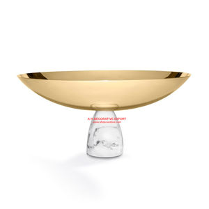 Nouveau bol décoratif en métal et marbre argent prix exclusif vente en gros pour la maison décorée meilleur cadeau centres de table de salon - Product Image 4