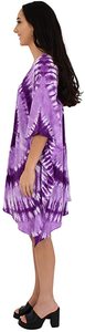 Kimono de plage pour femmes personnalisé cardigan chemise 100% coton tie-dye violet naturel tour de taille tissé méthode de tissage - Product Image 4