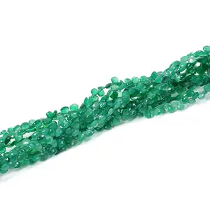 Natural Green Onyx 4x4mm Heart Briolette Cut Beads 7.5 Inch Strand Loose Gemstone Beads