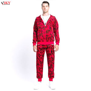 Los hombres chándales mejor venta pista de Jogging trajes de Color de lana de mejor calidad Sudadera con capucha y Joggers de diseño de logotipo personalizado chándales - Product Image 4