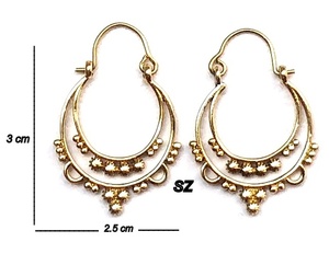 New Arrival Vintage Style <b>Small</b> Hoop <b>Earring</b> Gold Color - Product Image 1