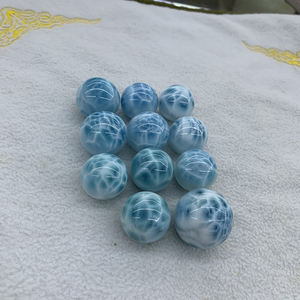 고품질 천연 구리 펙토 라이트 크리스탈 볼 비즈 쥬얼리 선물 Larimar 스톤 크리스탈 21-25mm 구체 홈 장식 - Product Image 3