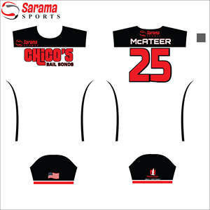 Maillots de softball personnalisés de sublimation bon marché en gros d'usine de polyester 100% avec des logos personnalisés, - Product Image 4
