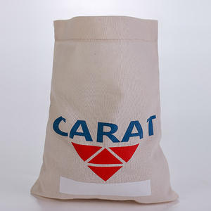 Logo personnalisé imprimé à pois réutilisable avec cordon de serrage fourre-tout sacs à provisions toile coton matériel Vietnam pour le stockage utilisation de cadeaux - Product Image 1