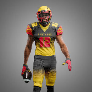 Diseña tu propio paquete de oferta de fútbol americano Ropa de equipo completamente sublimada Paquetes de conjuntos de uniformes de fútbol americano - Product Image 6