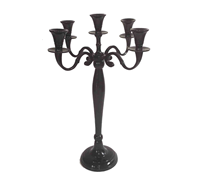 Centre de Table en métal noir avec 5 bras pour mariage, chandelier, socle décoratif élégant pour Table de mariage, décoration de maison et de noël