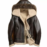 Nouveau coupe-vent moto travail lourd fourrure vestes en cuir pour hommes 2021