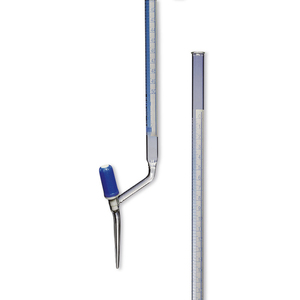 Schellbach-bureta con llave de paso para laboratorio, pieza de vidrio con llave de paso recta, Material de soporte personalizado OEM - Product Image 1