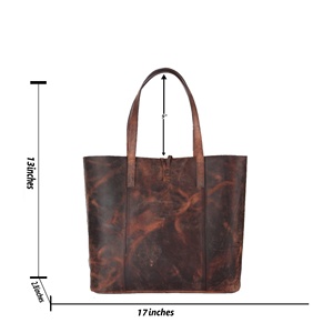 Bolso de mano, bandolera y bolso cruzado de cuero genuino de vaca, estilo cazador, color marrón, para mujer, marca Ellena. - Product Image 6