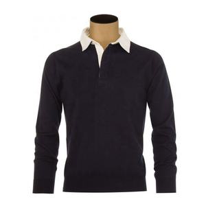 ユニセックス特大ラグビーシャツストリートウェアスタイルコントラストカラーY2Kトレンディなデザイン - Product Image 4