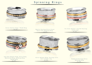 Rainbow <b>Spinner</b> <b>Ring</b> 18k Gold Plated Manufacturer Handmade Band <b>Ring</b> Low Price Sterling Silver Jewelry Casa De Plata - Product Image 2