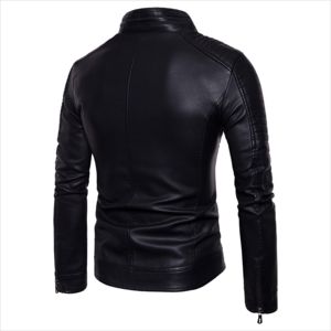 Wholesale Custom Mens Biker Leather Jacket, Men Fashion Black Motorcycle Jacket, Jackets - Product Image 2