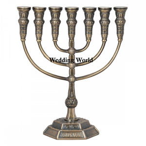 Bougeoir en métal design personnalisé bougeoir design plaqué or bougeoir design fait main taille personnalisée nouvelle menorah en métal - Product Image 5