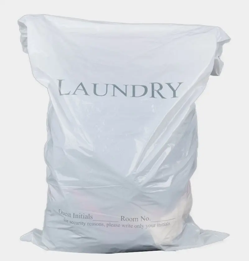 Custom Logo Grote Capaciteit Polyester Tas Met Trekkoord Zware Milieuvriendelijke Waszakken Voor Vuile Kleding Wasgoed