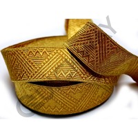 Dentelle double vélin fil doré couleur argent massif personnalisé meilleure broderie design dentelle tresse vente au Pakistan