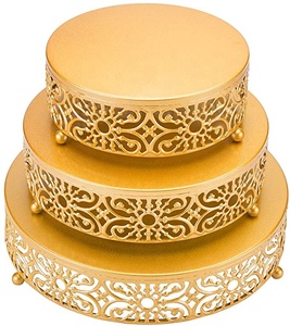 Base para Pastel Personalizada, Base para Pastel Chapada en Oro para Fiestas de Cumpleaños, Bodas y Cualquier Tipo de Ocasión - Product Image 1