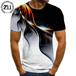 T-shirts pour hommes au design tendance, impression personnalisée, polyester/coton, respirant, séchage rapide, vêtements d'été pour adultes, grandes tailles - Product Image 6