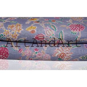 100% Cotton Handblock Floral Printed Fabric Soft Voile Yard Woman Clothing Robe <b>Dress</b> Kids Wear Nonwoven Knitted Techniques - Product Image 3