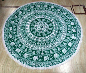 Mandala indien de 72 pouces, tapisserie murale Boho Home Decor, tapis de yoga et serviette de plage imprimée, vente en gros - Product Image 3