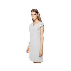 OEM/ODM manufacturer manufacturer women clothing, cross sleek halter sleeveless U-neck casual and office dress made in Vietnam