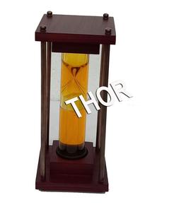 <b>Decorative</b> <b>Sand</b> Timer Home Decor Brass Polished Hour Glass <b>Sand</b> Timer Office Decoration Wood Base <b>Sand</b> Timer - Product Image 2