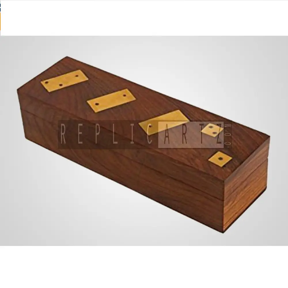 High Quality Wooden Dominoes Game Domino Games With Wood Box Brass Inlay Tile Game