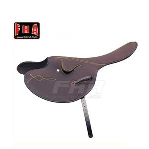 Sillín de caballo marrón de alta calidad, de cuero genuino, multiusos, Inglés - Product Image 2