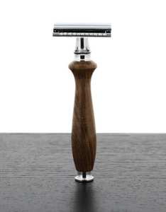 Titan-maquinilla de afeitar de seguridad con mango de madera, nuevo estilo - Product Image 1