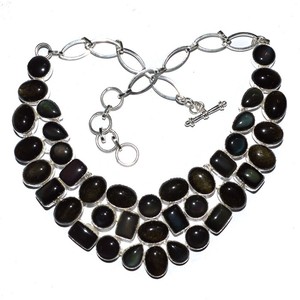 Collier de pierres précieuses en pierre roulée rubis Onyx - Product Image 5