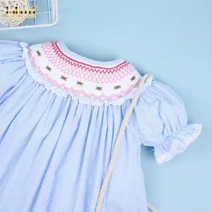 Geometric hand smocking bishop dress OEM ODM kids smocked dresses wholesale manufacturer - BB2531