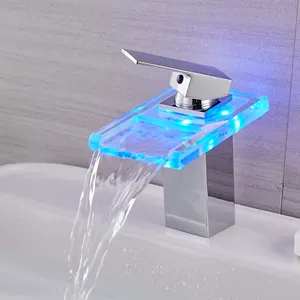 ก๊อกน้ำ LED 3สี,ก๊อกน้ำอ่างล้างหน้าก๊อกน้ำเย็นและน้ำร้อน