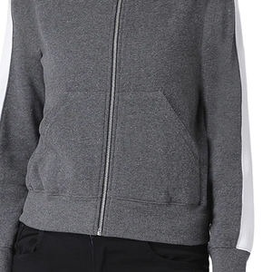 Vestes à manches longues en molleton Jacquard collé pour femmes Fermeture à glissière complète Matelassé Respirant Support réversible Hiver Rempli de coton - Product Image 5